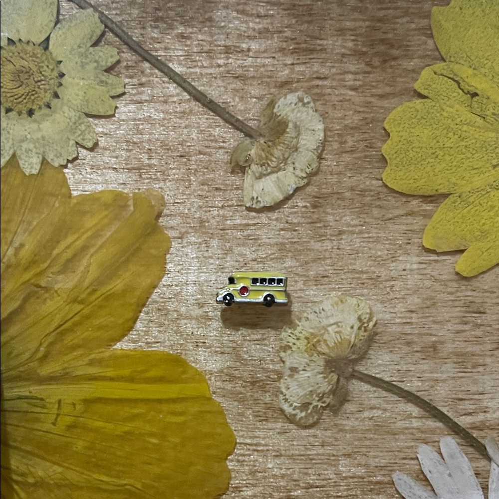 Origami Owl Yellow and Black School Bus Charm